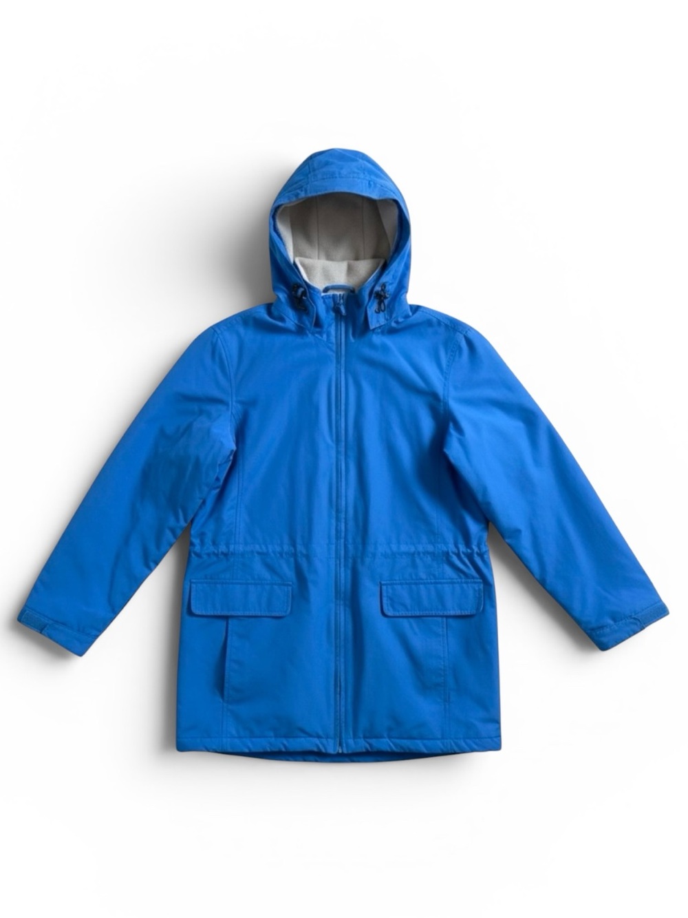 New Lands’ End Sherpa Lined Winter Coat Hooded Parka Outdoor Blue Medium 10–12